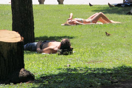 Park double up as Beaches, Buenos Aires, Argentina