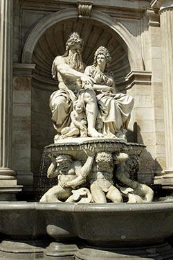 Fountain, Maria-Theresien-Platz, Vienna, Austria