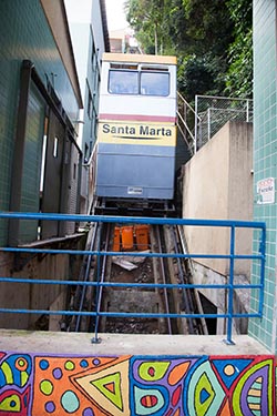 Lift, Santa Marta Favela, Rio de Janeiro, Brazil