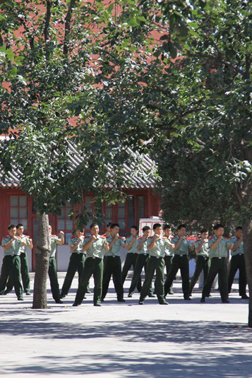 Martial Arts practice session in the premises of Forbidden City, Beijing