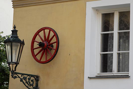 House of the Red Wheel, Rasnovka Street, Prague, Czech Republic