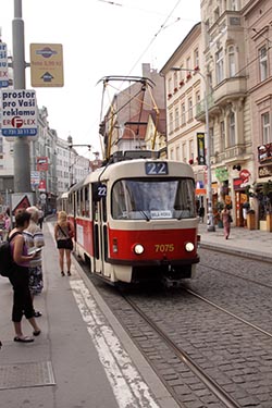 Tram 22 to Bila Hora, Prague, Czech Republic