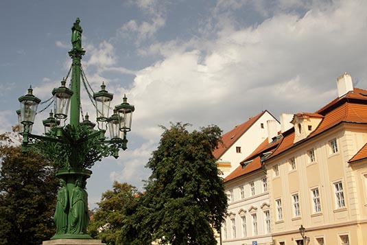 Original Gas Lanterns, Hradcany Square, Prague, Czech Republic