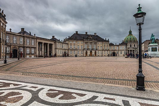 Amalienborg Palace Square, Copenhagen, Denmark