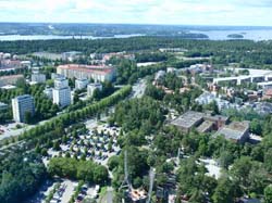 View from the tallest structure in Scandenavia, Sarkanniemi Park, Tampere