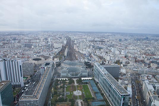 View from Montparnasse Tower, Paris, France