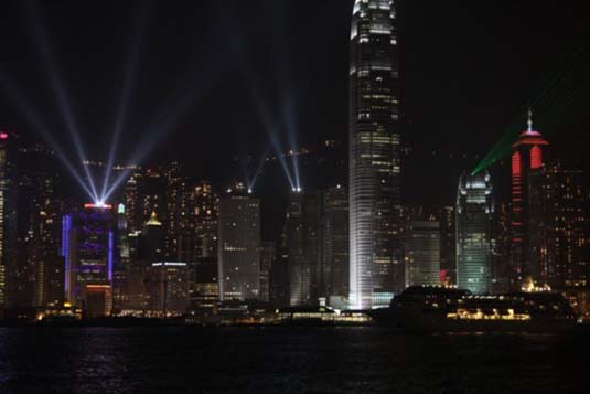 Symphony of Lights show, Hong Kong Harbour, Kowloon
