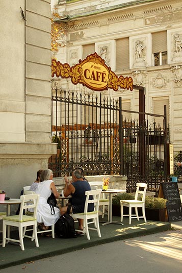 Cafe, Andrassy Avenue, Heroes' Square, Budapest, Hungary