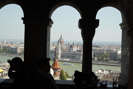 View from Fisherman's Bastion, Castle District, Budapest, Hungary
