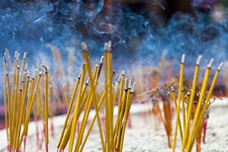 Incense Sticks, Temple, Siem Reap, Cambodia