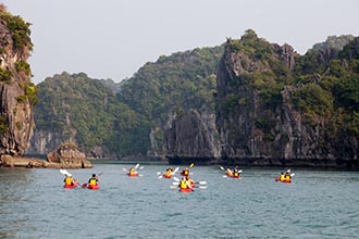 Kayaks, Cruising Halong Bay, Vietnam