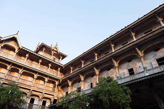 Courtyard, Swaminarayan Temple, Ahmedabad, Gujarat, India