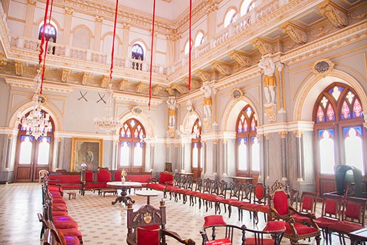 Darbar Hall, Prag Mahal, Bhuj, Gujarat, India