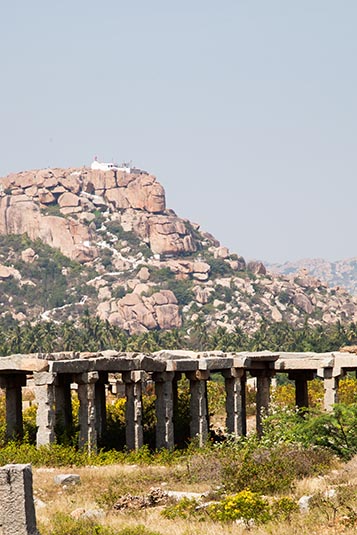 Anjaney Hills, as seen from Vitthala Temple, Hampi, Karnataka, India