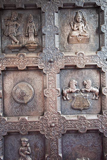 Temple Door, Durgiana Temple, Amritsar, Punjab, India