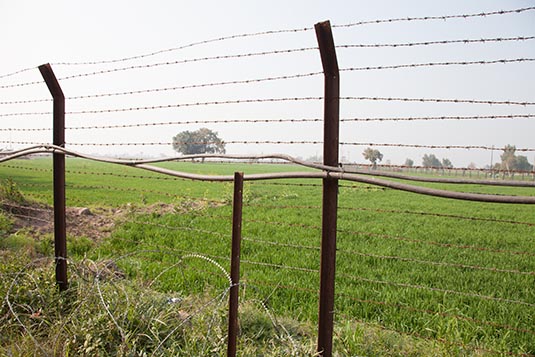 International Border Fence, Wagah, Punjab, India