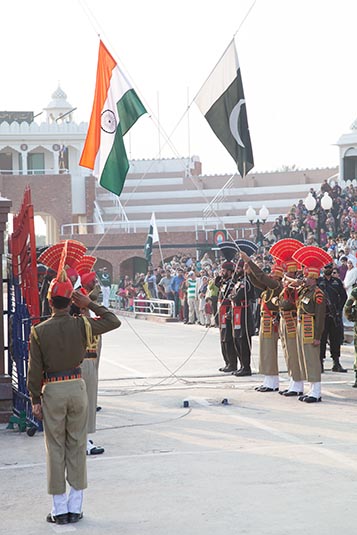 Saluting the Flag, Wagah, Punjab, India
