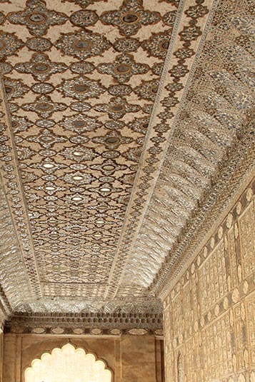 Ceiling, Sheesh Mahal, Amer Fort, Jaipur, India