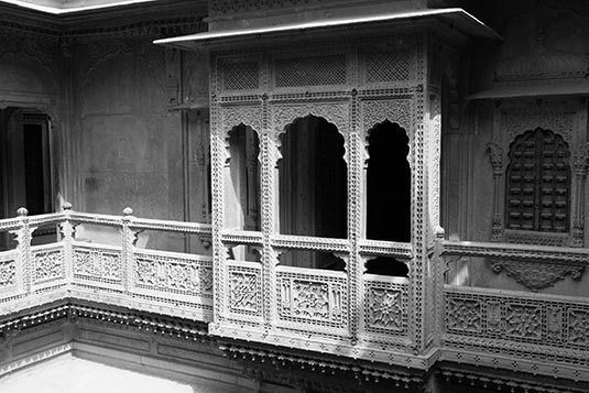 Balcony, Nathmal Ki Haveli, Jaisalmer, Rajasthan, India
