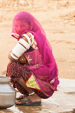 Local at the Well, Khuri, Rajasthan, India