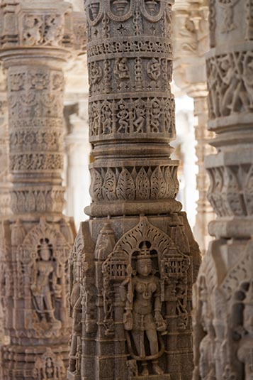Pillars, Ranakpur Jain Temple, Ranakpur, India