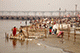 Pilgrims on the banks, Prayagraj, India