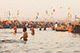 Pilgrims taking the holy dips, Prayagraj, India