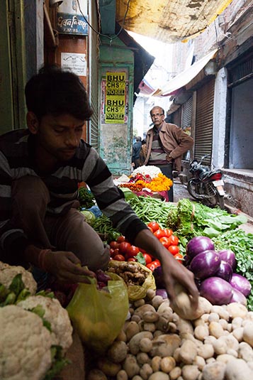 A Vegetable Vendor, Varanasi, India