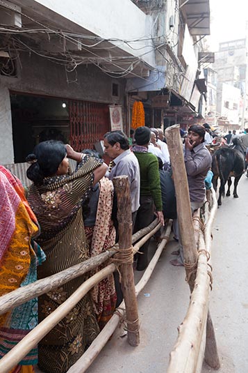 Queue of Devotees, Varanasi, India