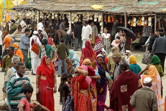 Shoppers, Gangasagar, West Bengal, India