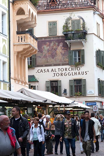 A Facade in Fruit Market, Bolzano, Italy