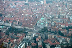 View of Como from Brunate, Como, Italy