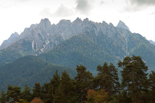 Dolomites, towards Passo Falzarego, Italy