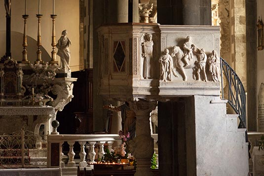 Interior of The Church of San Giovanni Battista, Riomaggiore, Italy