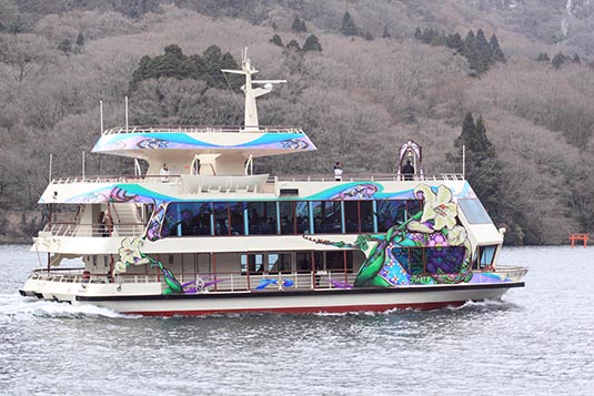 Passing Ship, Lake Ashi, Hakone Area, Japan