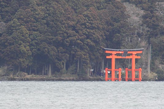 Shrine Gate, Lake Ashi, Hakone Area, Japan