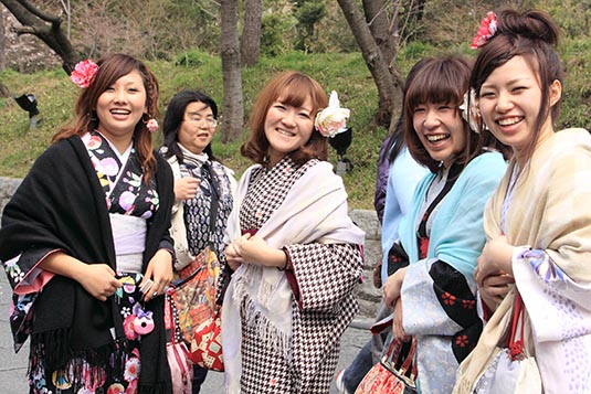 Girls in Kimonos, Kyoto, Japan