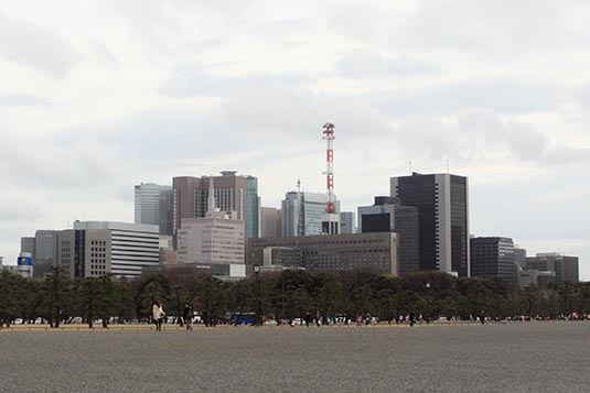 Tokyo as seen from Imperial Palace, Tokyo, Japan