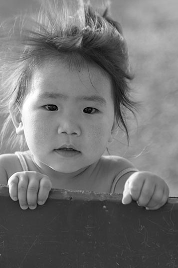 Child at Flaming Cliffs, Bayanzag, Mongolia