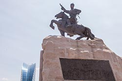 Damdin Sukhbaatar Statue, Sukhbaatar Square, Ulaanbaatar, Mongolia