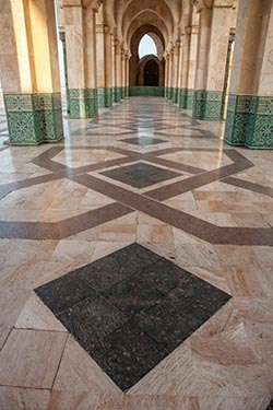Corridor, Hassan II Mosque, Casablanca, Morocco