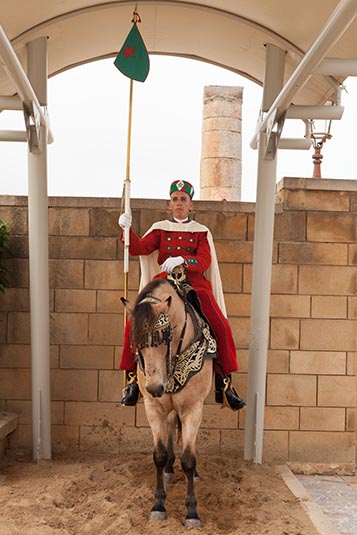 Mounted Guard, Hassan Tower, Mausoleum of Mohammed V, Rabat, Morocco