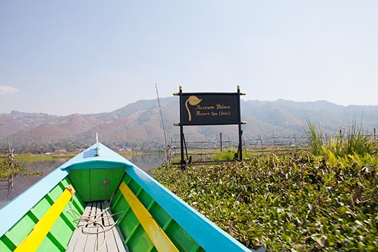 Approaching Aureum Resort & Spa, Inle Lake, Inle, Myanmar