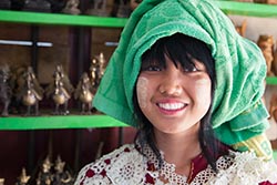 Salesgirl, Shan Paper & Umbrella Making Unit, Heho, Myanmar