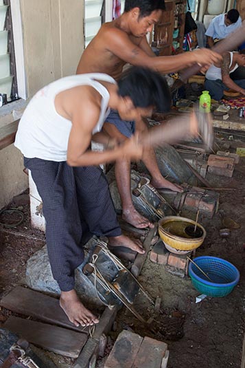 Gold Leaf Making, Mandalay, Myanmar