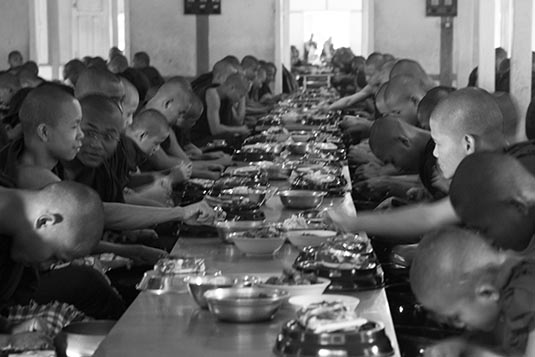 Lunch Time, Mahagandhayan Monastery, Amarapura, Mandalay, Myanmar
