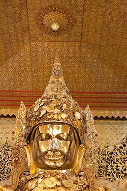 Gold Leaf Buddha, Mahamuni Temple, Mandalay, Myanmar