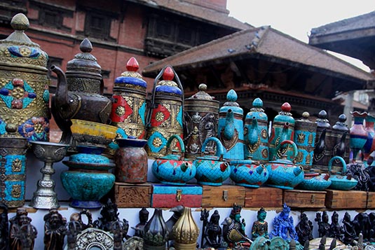 Artefacts on Sales, Durbar Square, Patan, Old Kathmandu, Nepal
