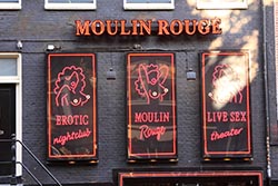 Moulin Rouge, Red Light District, Amsterdam, the Netherlands
