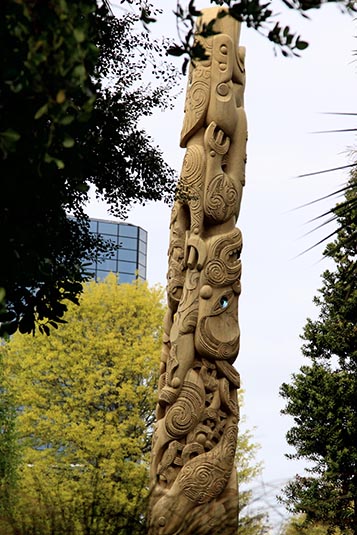 Maori Artefact, Bank, Avon River, Christchurch, New Zealand